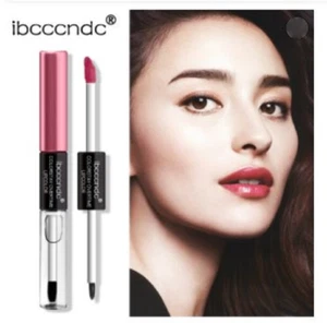 Capa superior de aceite de doble cabeza con brillo labial impermeable taza lápiz labial mate  - Imagen 1 de 12