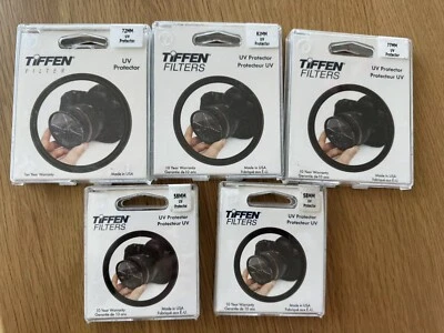 Tiffen Uv Protective Filter Group Of 5: (2) 58mm,72mm,77mm, 82mm - Image 1 of 3