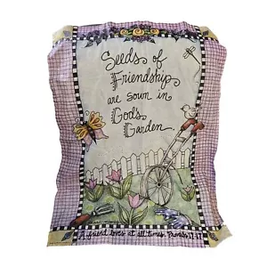 Seeds of Friendship Jeannie Mooney Wincraft Home Decor Flag 37"x27" READ - Picture 1 of 3
