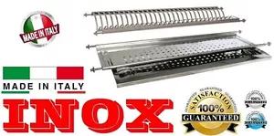 SCOLAPIATTI COLAPIATTI A MOLLA DI 41 CM ACCIAIO INOX CON BASE VASCHETTA GOCCE - Foto 1 di 1