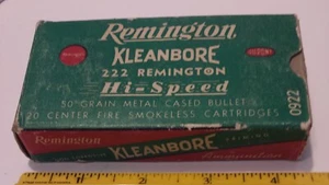 Vintage Remington Kleanbore 50 Gr 222 Hi Speed Munitionskiste leer Sammler - Bild 1 von 4