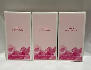Avon Soft Musk EDT 50ml x 3 for Her Fragrance white peach, jasmine, musk - Picture 1 of 7