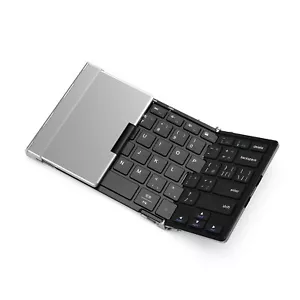 iClever Keyboard bluetooth USB Thin Foldable Keyboard Compatible with IOS/Androi - Picture 1 of 8