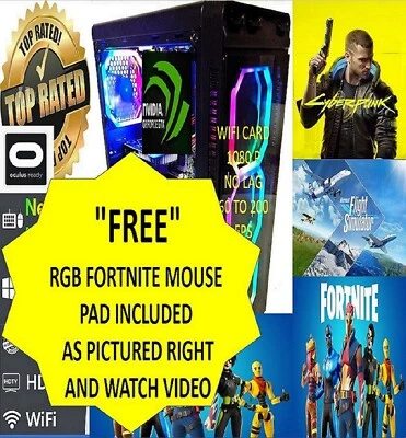 i7 CUSTOM GAMING DESKTOP PC UP TO 3.9GHZ SSD/1 TB HDD 16GB GTX 960 4 GB Win 10 - Image 1 of 4