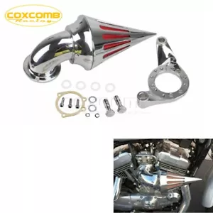 Chorme Spike Air Cleaner Intake Filter Kit For Harley Dyna Super Glide FXDC FLHX - Picture 1 of 10