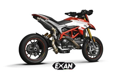 Ducati Hyperstrada 939 17-18 High Mount Exan Exhaust Silencer X-GP Carbon/Titan Foto 1 de 4