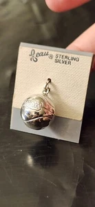SCHÖNER STERLINGSILBER RUNDER BASKETBALL 1/2 ZOLL CHARM/ANHÄNGER NEU!!! - Bild 1 von 5