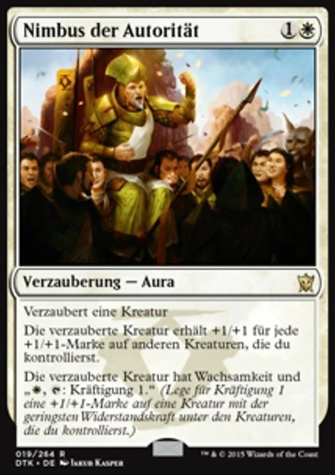 Magic the Gathering MTG Gleam of Authority (19) Dragons of Tarkir German  LP - Image 1 of 1