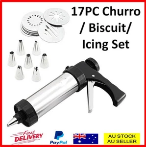 Churro Maker Spanish Donut Doughnut Press Icing Gun Cookie Biscuit Filler PumpGT - Picture 1 of 12