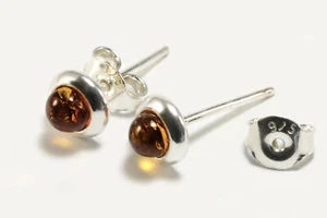 Pendientes de ámbar INWARIA PLATA 925 Ø 6,5 mm plata real, SS551 - Imagen 1 de 3