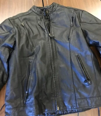 Chaqueta de cuero Montana negra para hombre talla 46 Foto 1 de 4