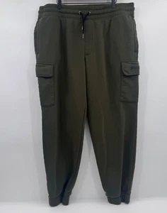 Dogg Supply Snoop Dogg Joggers Men 3XL Green Fleece Sweatpants Cargo Comfy - Picture 1 of 15