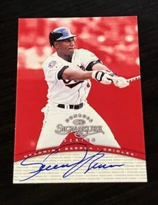 GERONIMO BERROA auto 1997 Donruss Signature Series ORIOLES - Picture 1 of 2