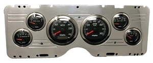 1977 Chevy Nova 6 Gauge GPS Dash Panel Cluster Black - Bild 1 von 10