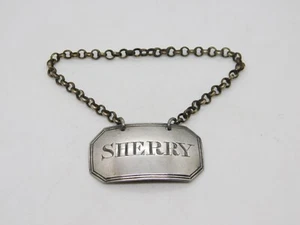 George IV Sterling Silver Sherry Decanter Label Antique 1828 London - Picture 1 of 4