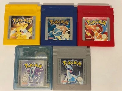 Juego Pokemon Cristal, Plata, Pikachu, Roja, Amarillo, Azul ESP game boy - Photo 1/2