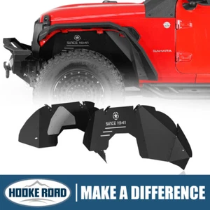 Hooke Road Pair Front Inner Fender Liner For 18-25 Jeep Wrangler JL Gladiator JT - Picture 1 of 14