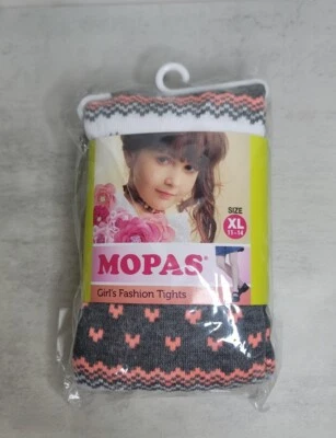 Medias cálidas suaves de invierno con patas gruesas opacas 11-14 XL estampado corazón para niñas Foto 1 de 4