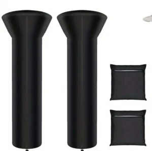 Set of 2 Patio Heater Cover's Heavy Duty Waterproof Zipper With Storage Bag - Picture 1 of 2