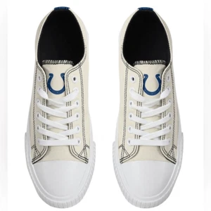 NWT FOCO NFL Women’s Indianapolis Colts Logo Canvas Sneakers Tennis Shoes Size 9 - Picture 1 of 10