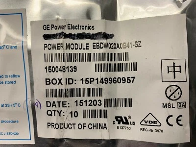 1PCS GE POWER MODULE  EBDW020A0B41-SZ - Image 1 of 3