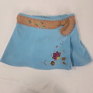 AMERICAN GIRL NIKKI'S NICKI MEET SKIRT GIRLS SIZE 6 WESTERN Blue Embroidered - Picture 1 of 4