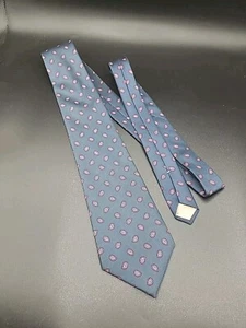 Christian Dior 100% Silk Tie Navy And Pink Paisley - Picture 1 of 5