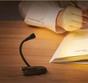 Rechargeable book light clip on with 3 lights mode portable reading light - Picture 1 of 8