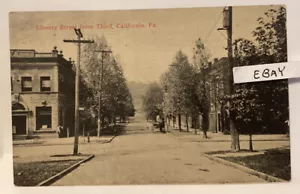 Antigua postal rara de California PA. Liberty Street de Third Businesses - Imagen 1 de 2