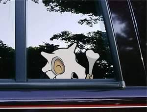 Cubone Peeker Peeking Window Car Decals Anime Pokemon Go Bumper Stickers - Foto 1 di 4