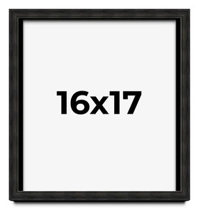16x17 Shadow Box Black Rustic Barnwood Display Frame | 1.125 Inch Deep | 0.875 - Picture 1 of 4