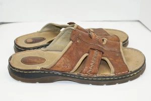 Sandalias Dr. Doc Martens Inglaterra Para Hombre Talla 12 Cuero Marrón Slides Zapatos De Colección - Imagen 1 de 8