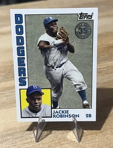 Jackie Robinson 2019 Topps RETRO 1984 Throwback Insert Brooklyn Dodgers - Picture 1 of 3