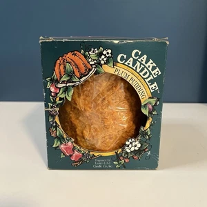 Vintage Cake Candle Frosted Pillar HOLIDAY PLUM PUDDING Lumi-Light Candle NIB - Picture 1 of 9