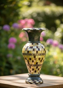 30" Green Marble Flower Vase Pot mop inlay decor room home decor room decor art - Picture 1 of 8