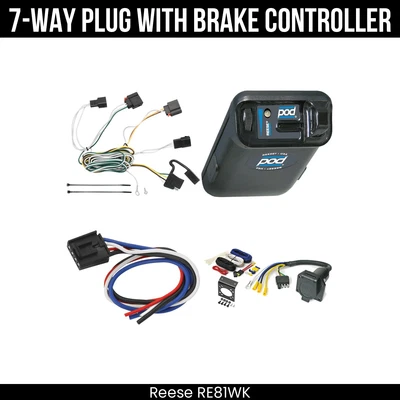 Kit de cableado de remolque de 7 vías para autocaravana Reese + control de freno para Jeep Grand Cherokee 07-13 Foto 1 de 4