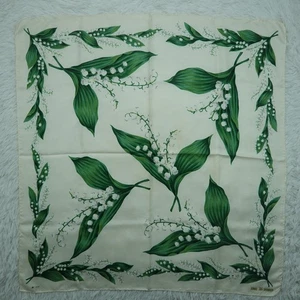 JUNKO SHIMADA JS-001 White Flower Silk Scarf Scarves Rare 35" X 36" P748 - Picture 1 of 13