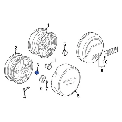 For Honda Civic 1996-2024 Honda 90304SA5013 Wheel Lug Nut Foto 1 de 4