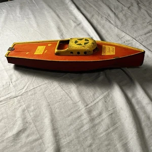 Lindstrom Speed Boat Tin Toy Wind Up Lindstrom Tool & Toy Co. *Needs Motor* - Picture 1 of 22