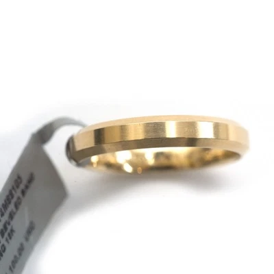  DAVID YURMAN New Men's 4mm Beveled Edge Band Ring in 18K Yellow Gold Size 10.5 - Image 1 of 4