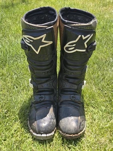 Botas de carreras de moto Alpinestars Tech 6 para hombre talla 12 negras - Imagen 1 de 13
