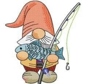 FISHERMAN (2) GONK CROSS STITCH PATTERN - Picture 1 of 2