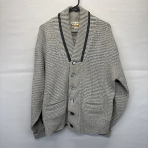 Sperrstrick von Campus L grau Pullover Langarm geknöpfte Taschen warm Damen Herren - Bild 1 von 7