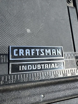Sears Craftsman Industrial USA Nos Tool Box Logo Name Plate New Chest Rollaway  - Image 1 of 4