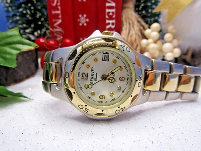 Geneve классический серебристый, из нержавеющей стали женские часы новый аккумулятор лот 18 - Изображение 1 из 4