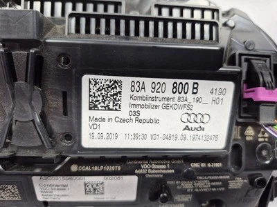 Velocímetro MPH ID 83A920800B compatible con 20 AUDI Q3 550846 Foto 1 de 4