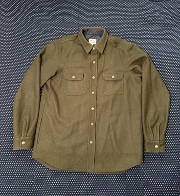Owner Operator Wool Snap Up CPO Overshirt Olive XL Made in NYC USA - Image 1 of 4