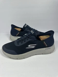 SKECHERS Go Walk Flex Hands Free Navy Slip-in Sneaker Uomo Taglia 12 - Foto 1 di 9