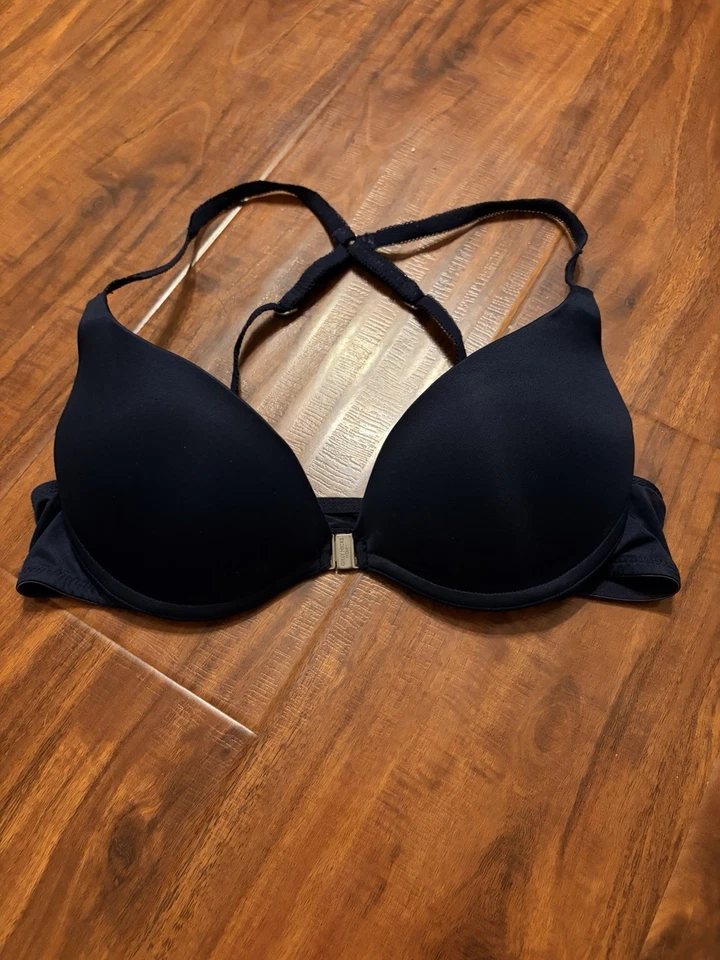 Golly Hicks Sydney Black Underwire Push Up Bra 34A Cross Back - Image 1 of 4