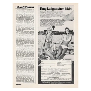 Foxy Lady Custom Bikini Vintage Magazine Print Ad 1974 - Picture 1 of 1